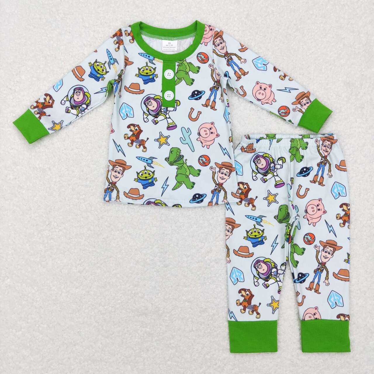 western cowboy toy print 2pcs cartoon outfit