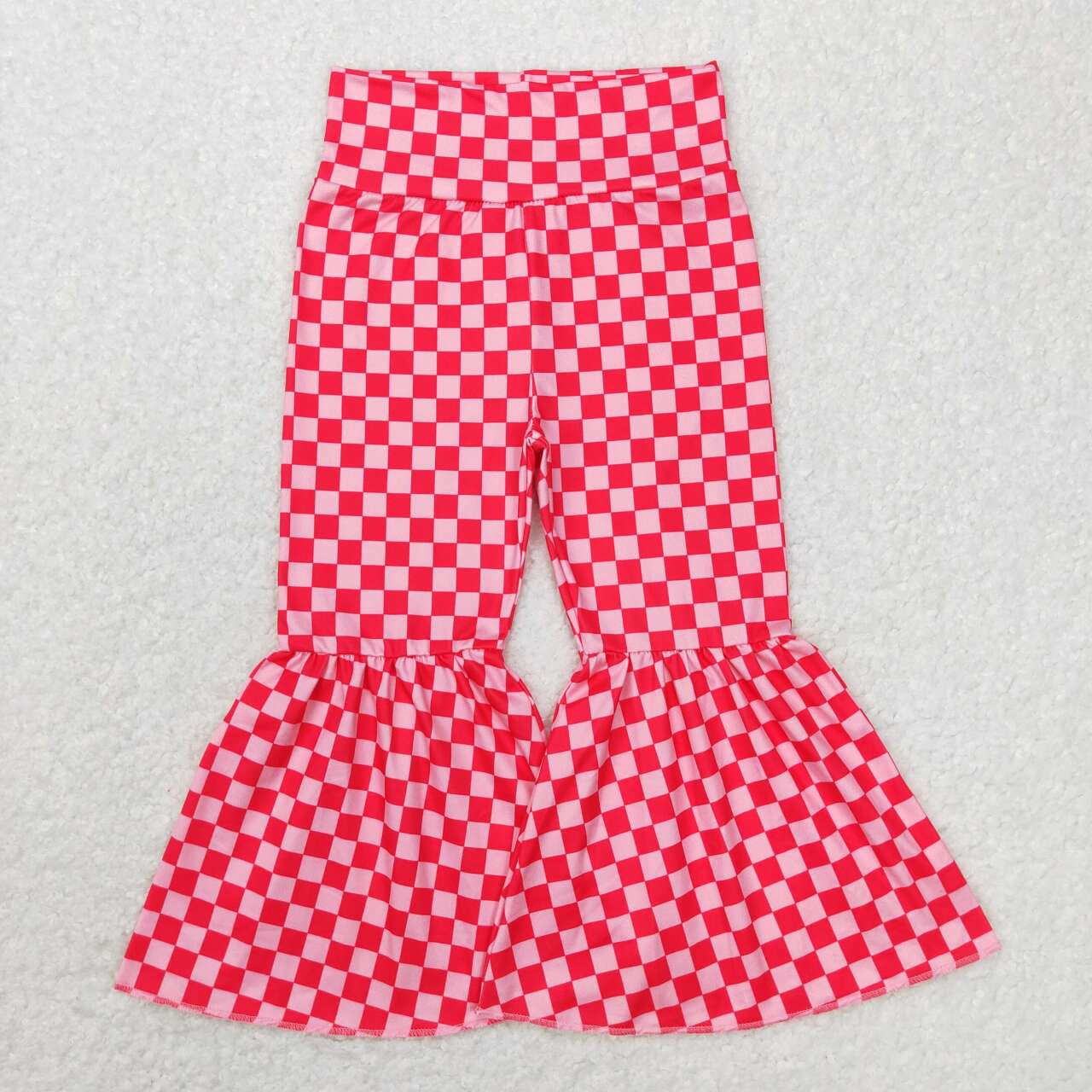 Valentines day checkered milk silk bell bottoms