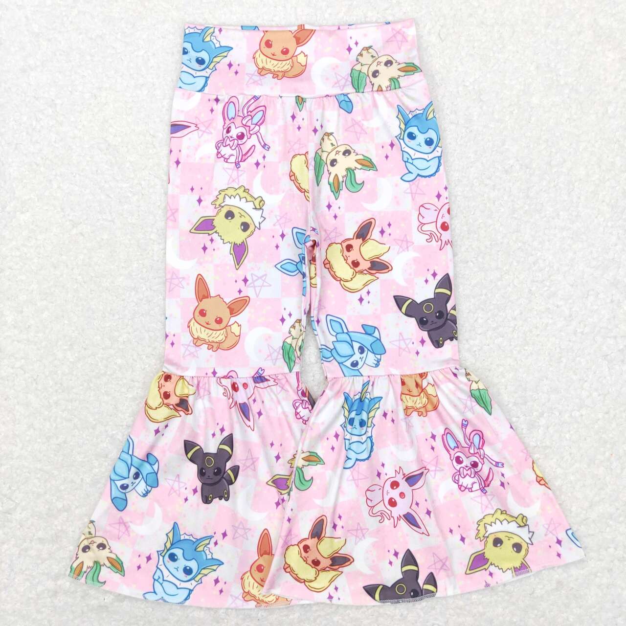 baby girls cartoon milk silk bell bottoms