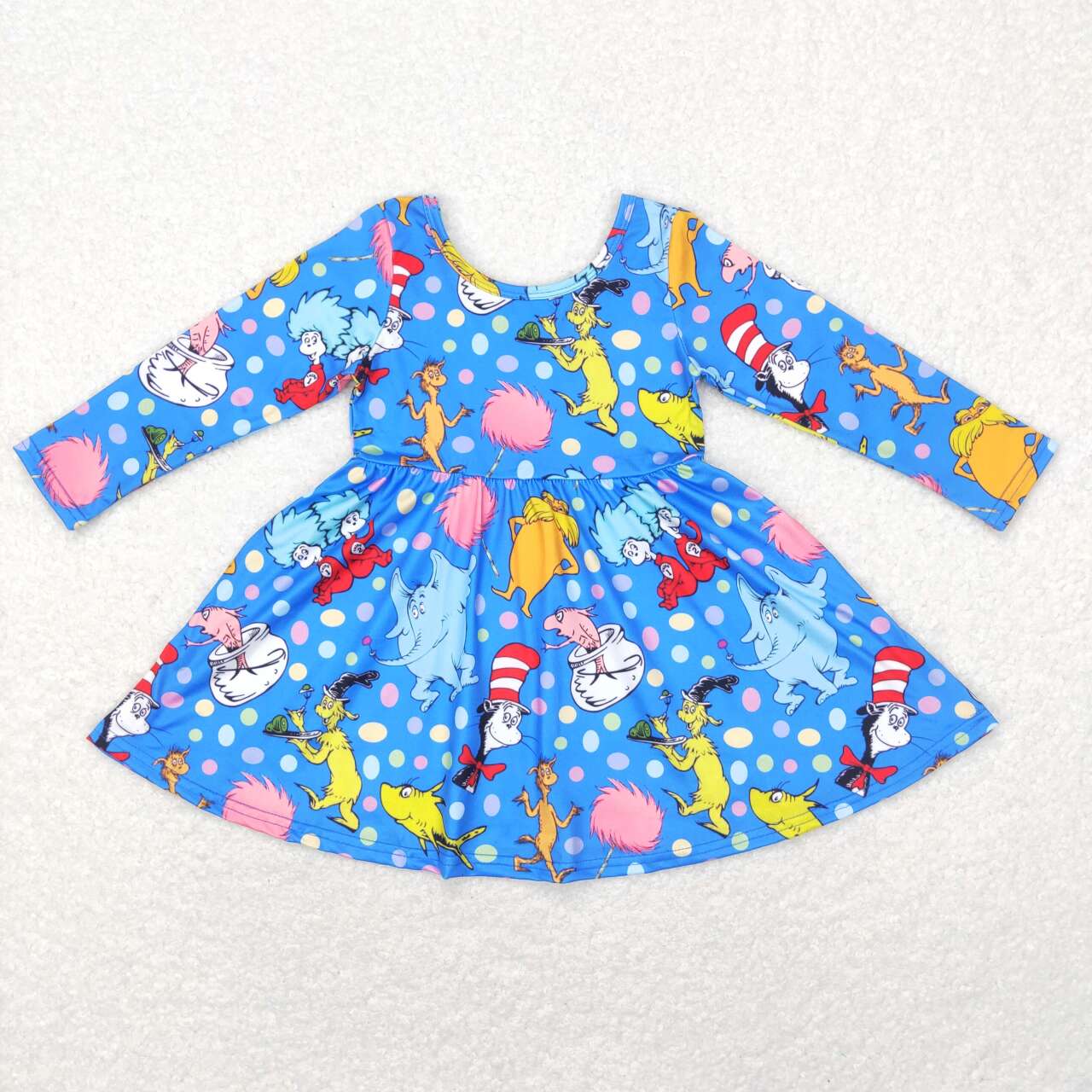 baby girls long sleeve blue dr dress