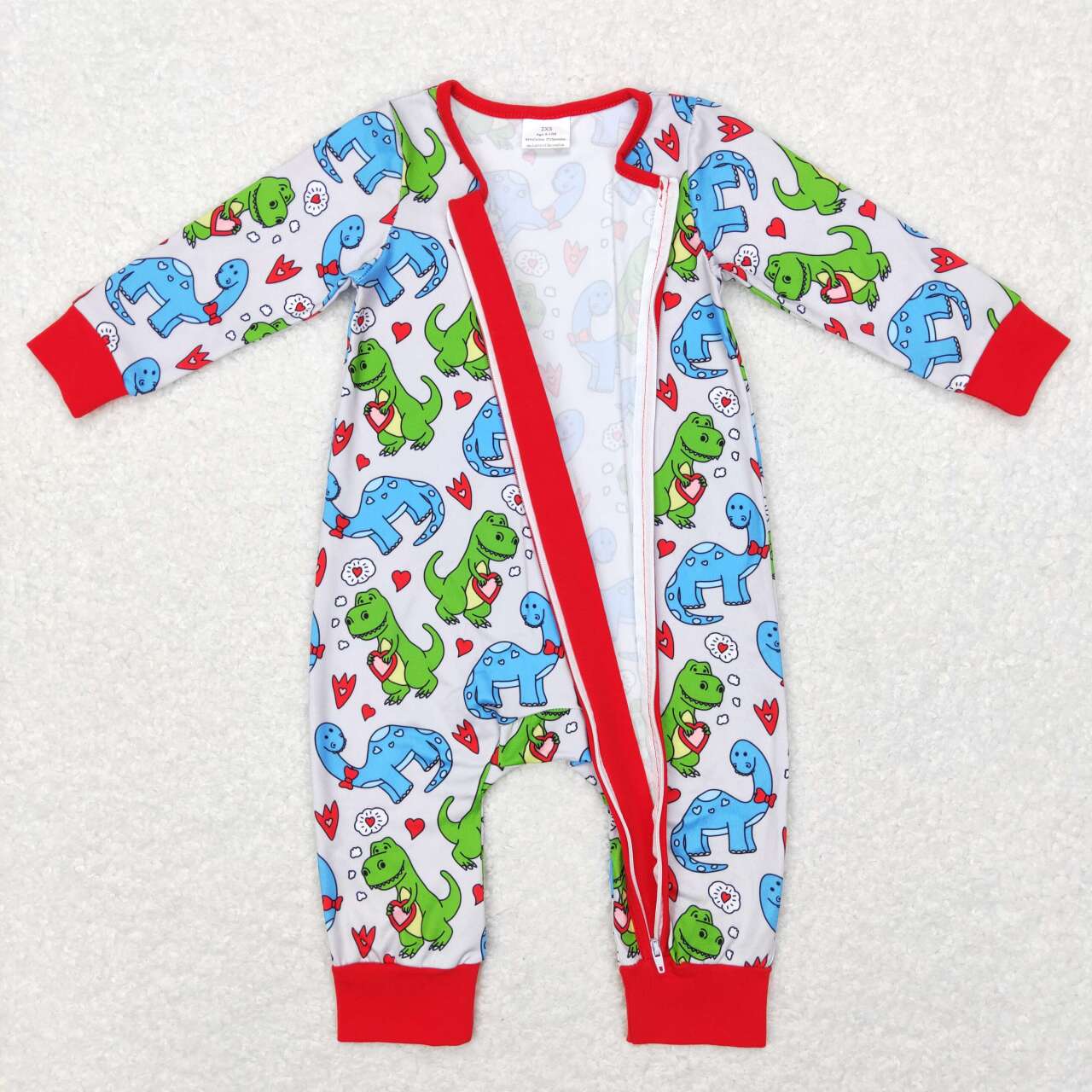 toddle baby long sleeve dinosaur romper