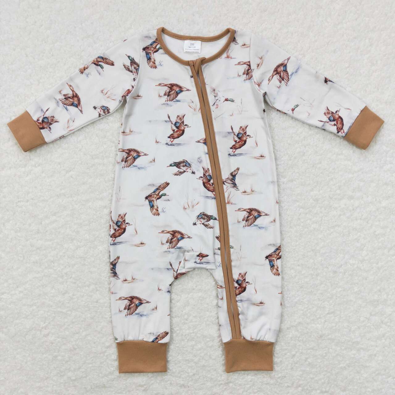 mallard duck toddlers zip romper