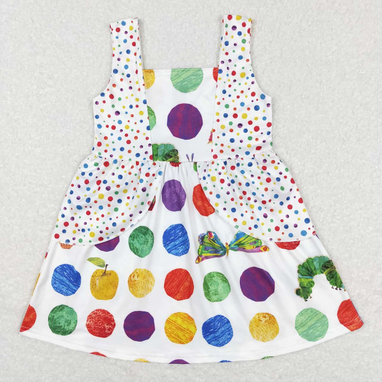 infant baby girls green worm boutique dress