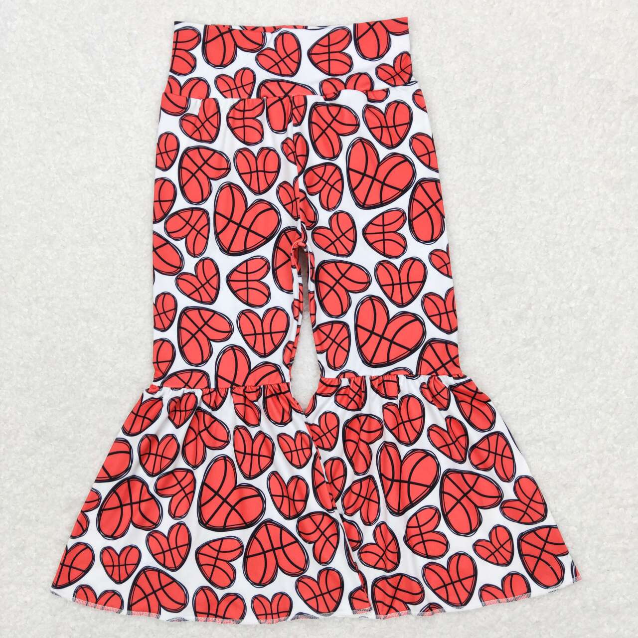 valentines day basketball heart milk silk bell bottoms