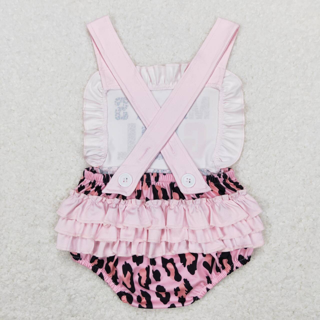 Mamas girl mothers day leopard bubble romper