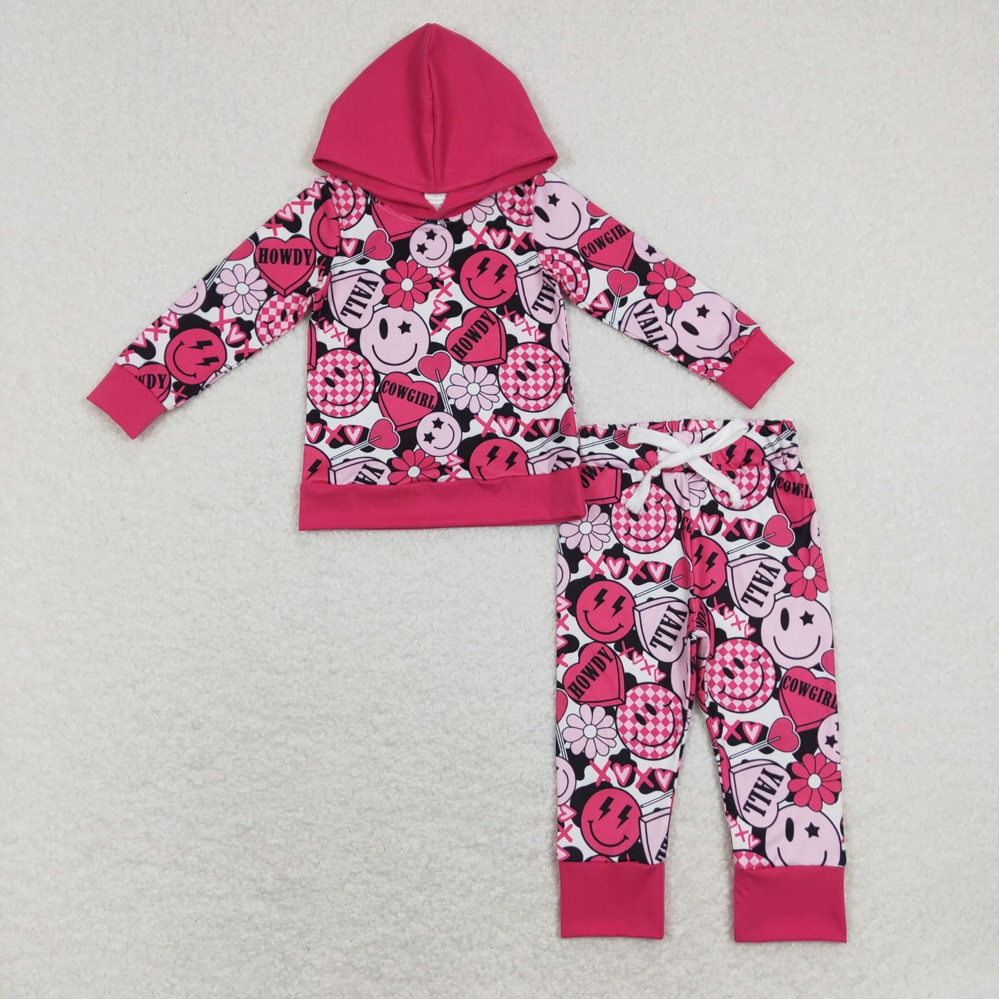 Howdy cowgirl valentines day clothing set