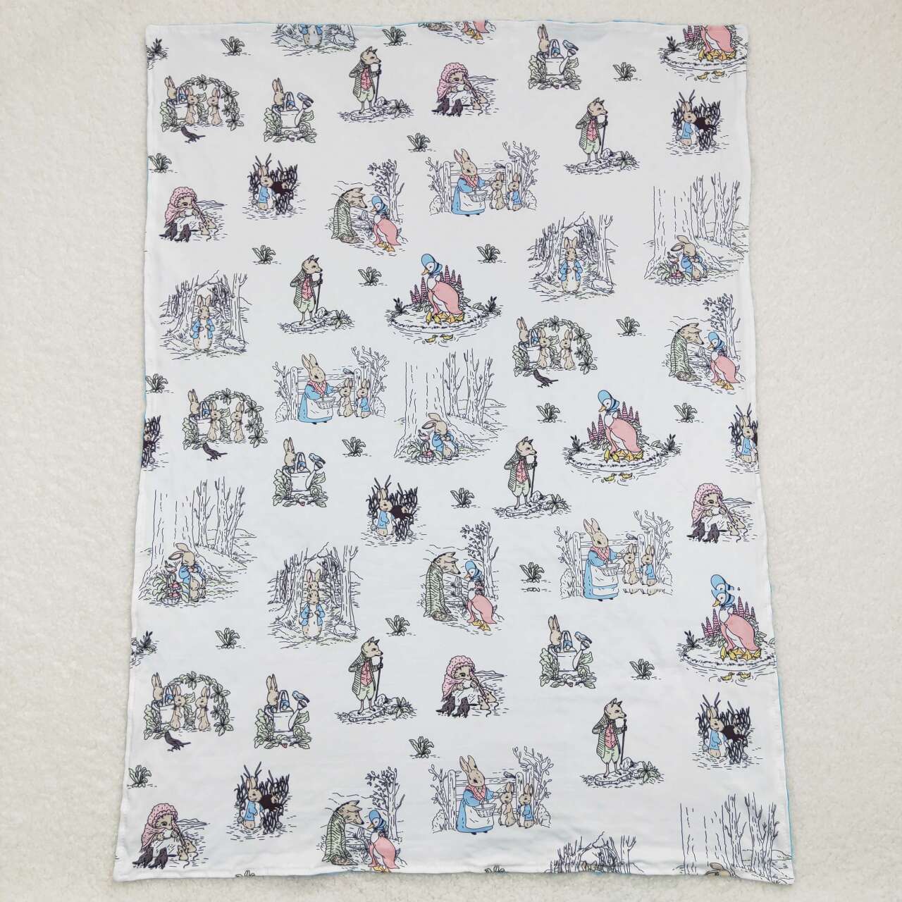 Toddle girls Easter bunny fleece blanket