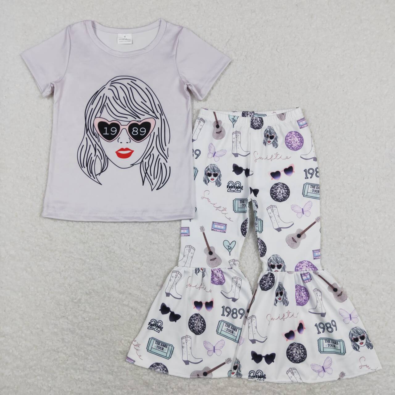 baby girls short sleeve country music singer outfit