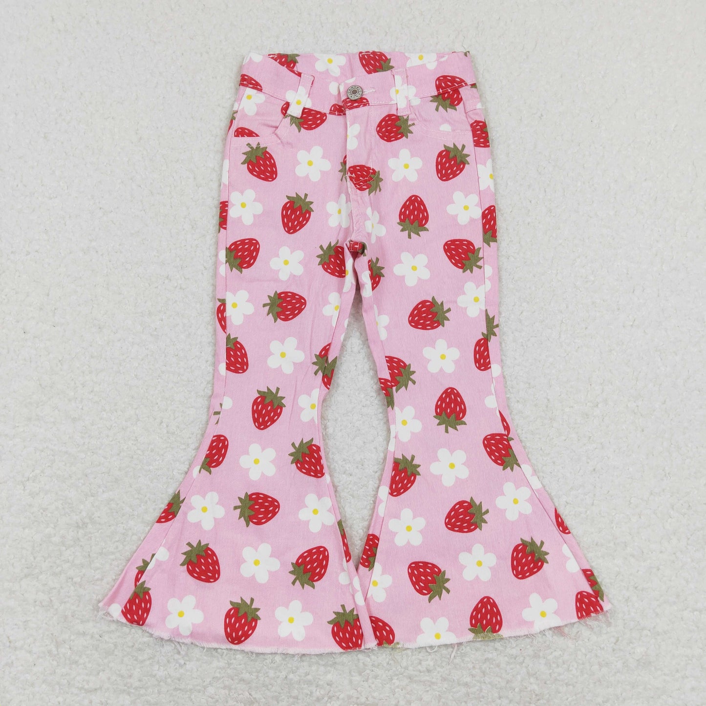 USA SHOP cute strawberry jeans bell bottoms