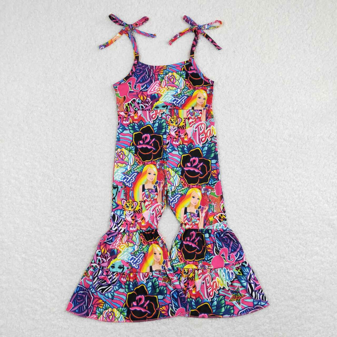 pink doll wide leg jumpsuit