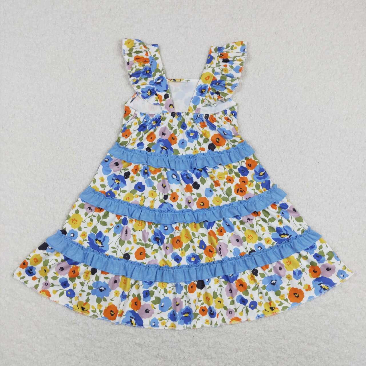 baby girls blue floral boutique dress