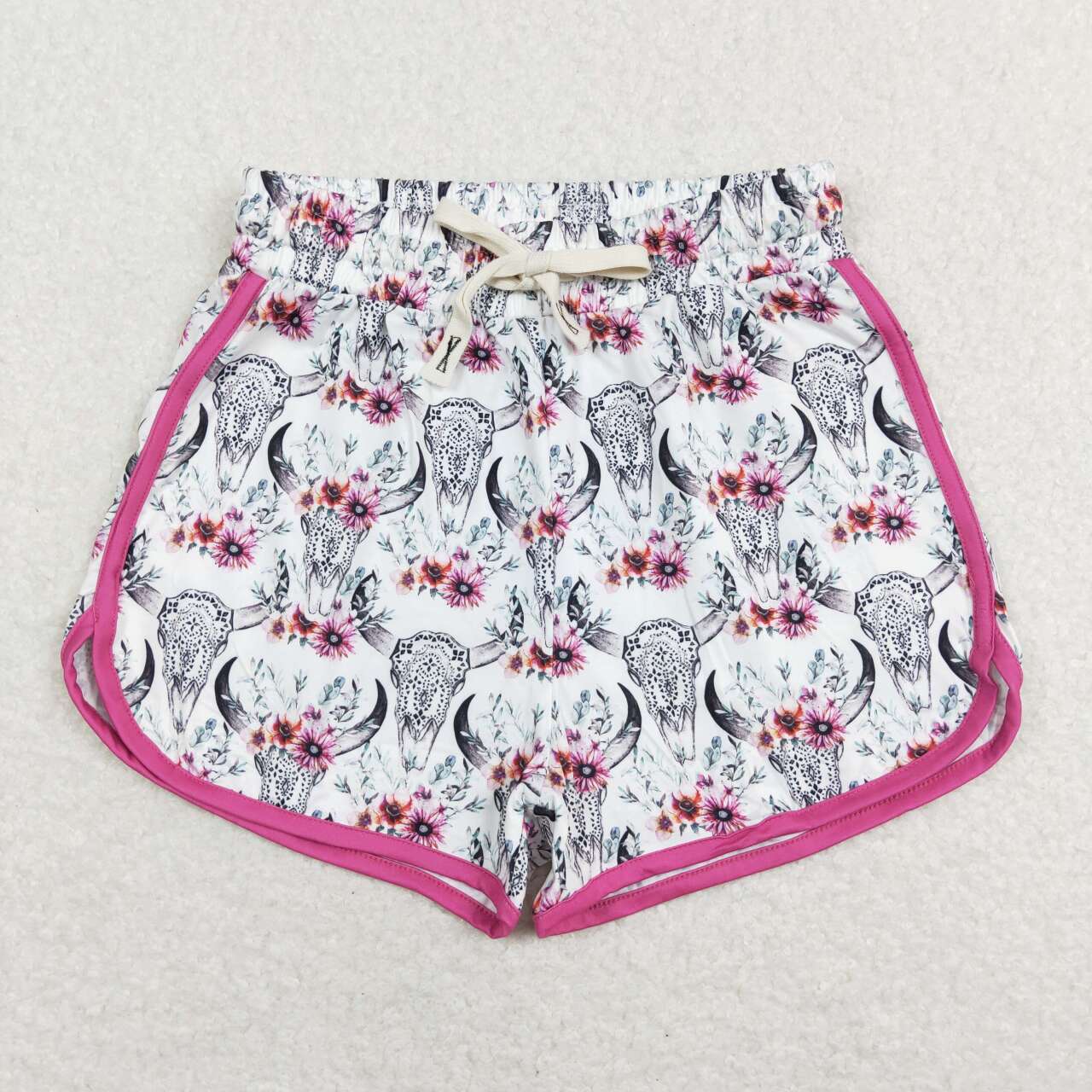 Adult women floral cow western shorts