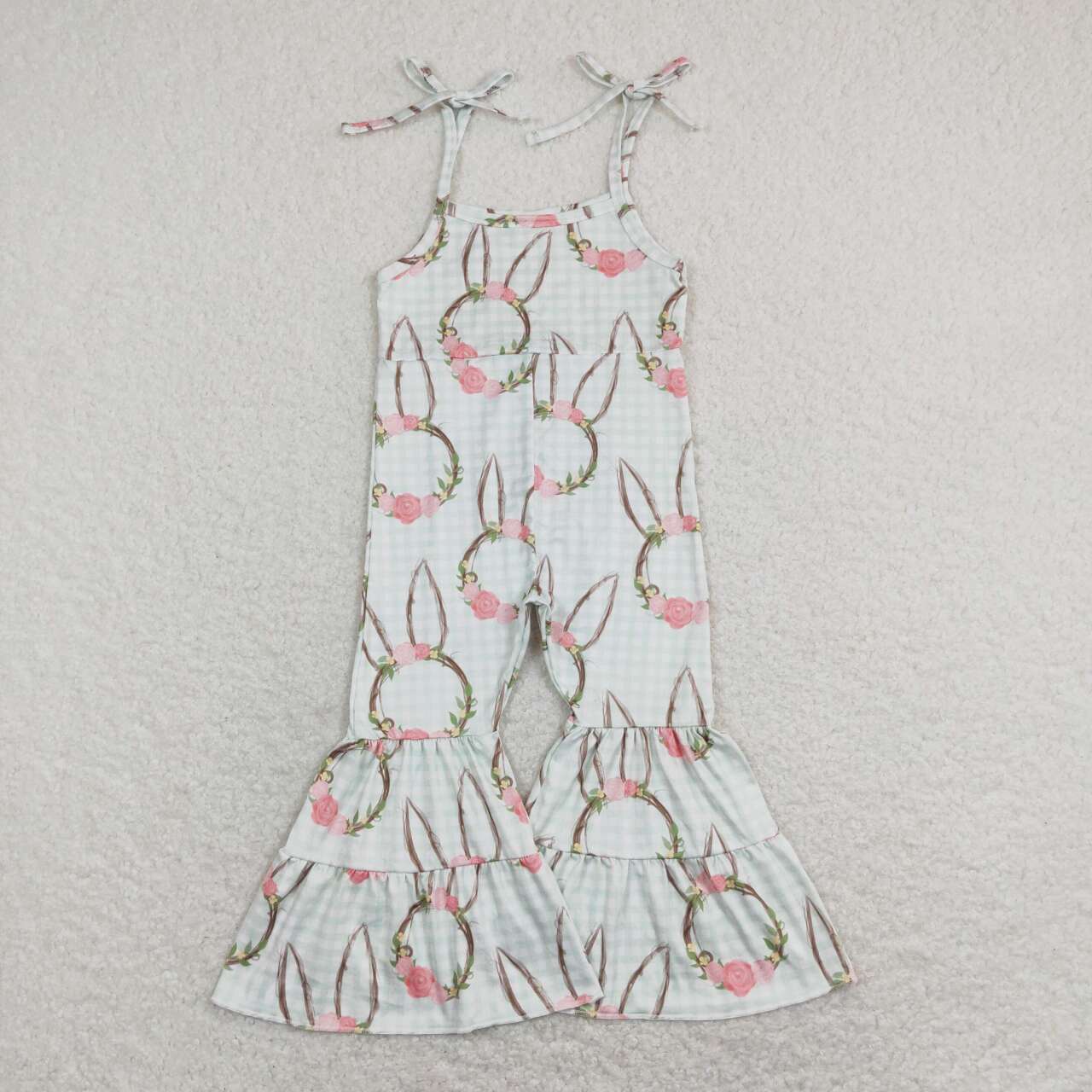 one piece easter bunny floral jumpsuit