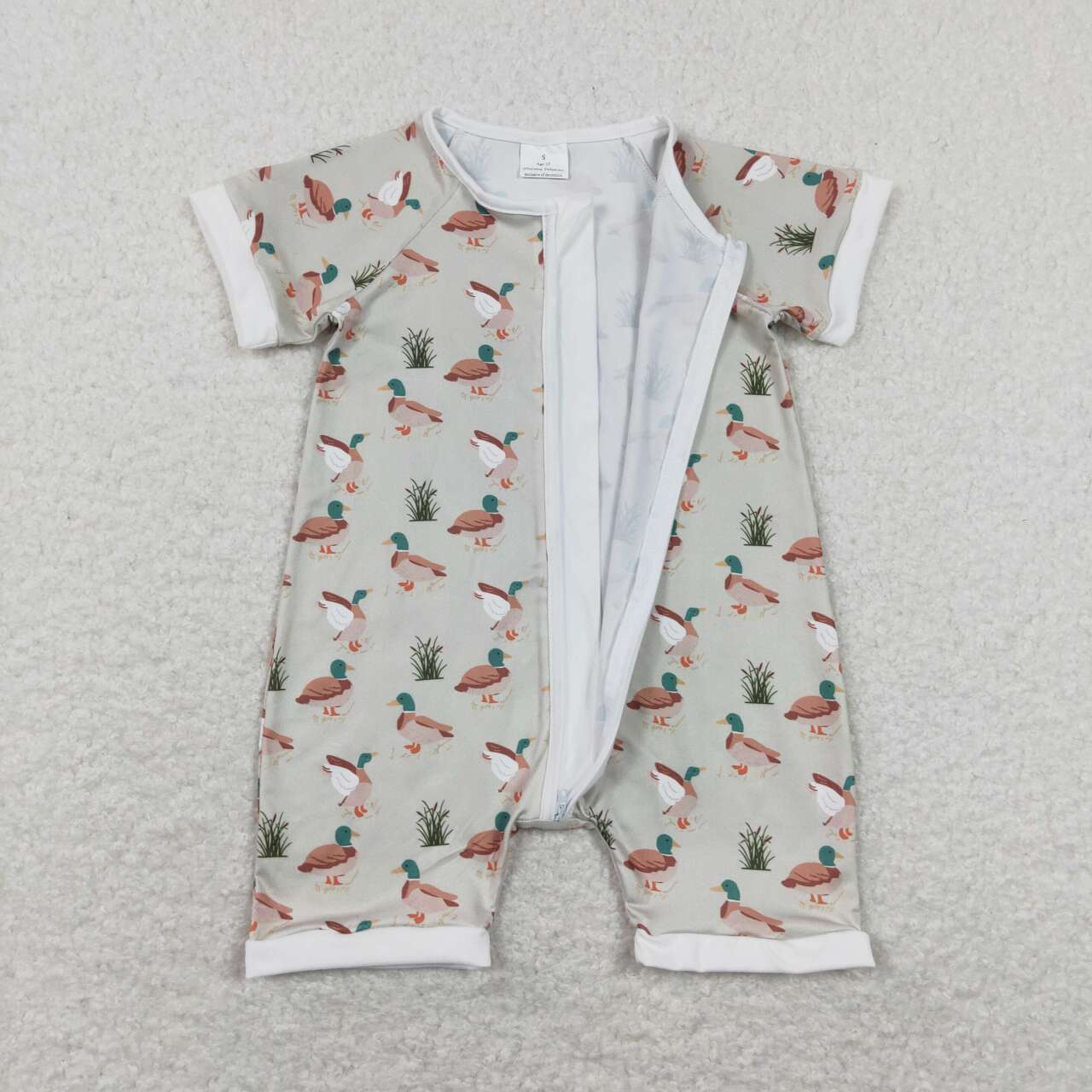 USA SHOP Toddle boy mallard duck zip romper