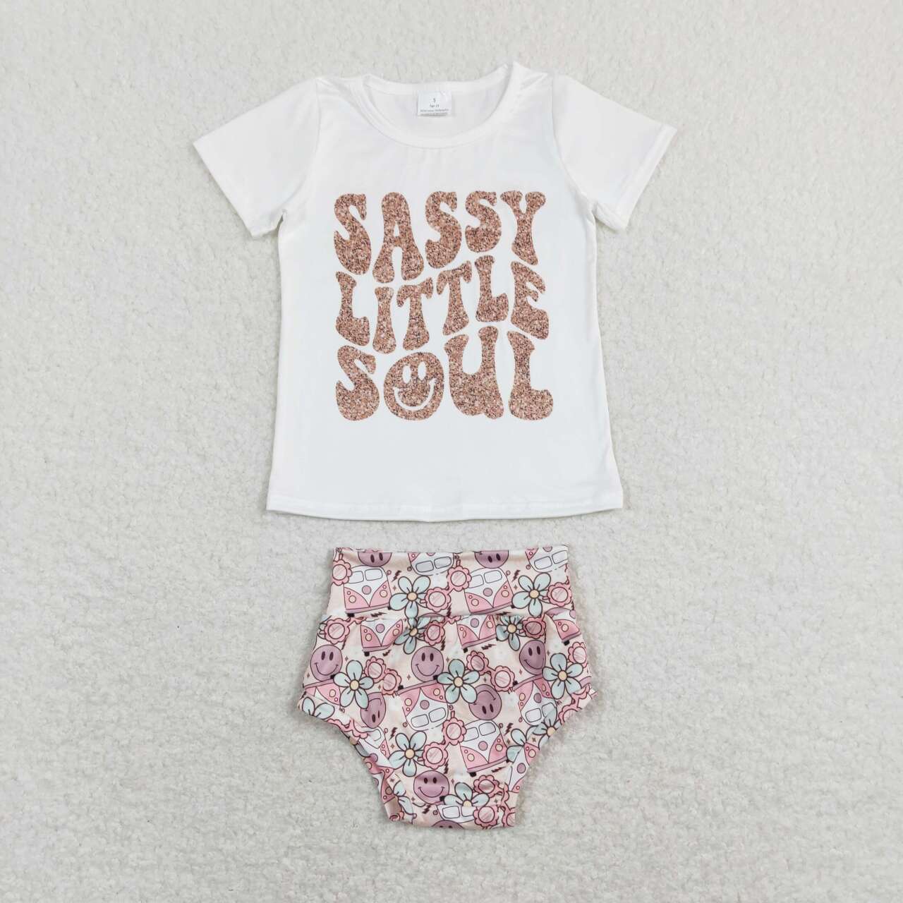 Sassy little soul baby girls bummies set