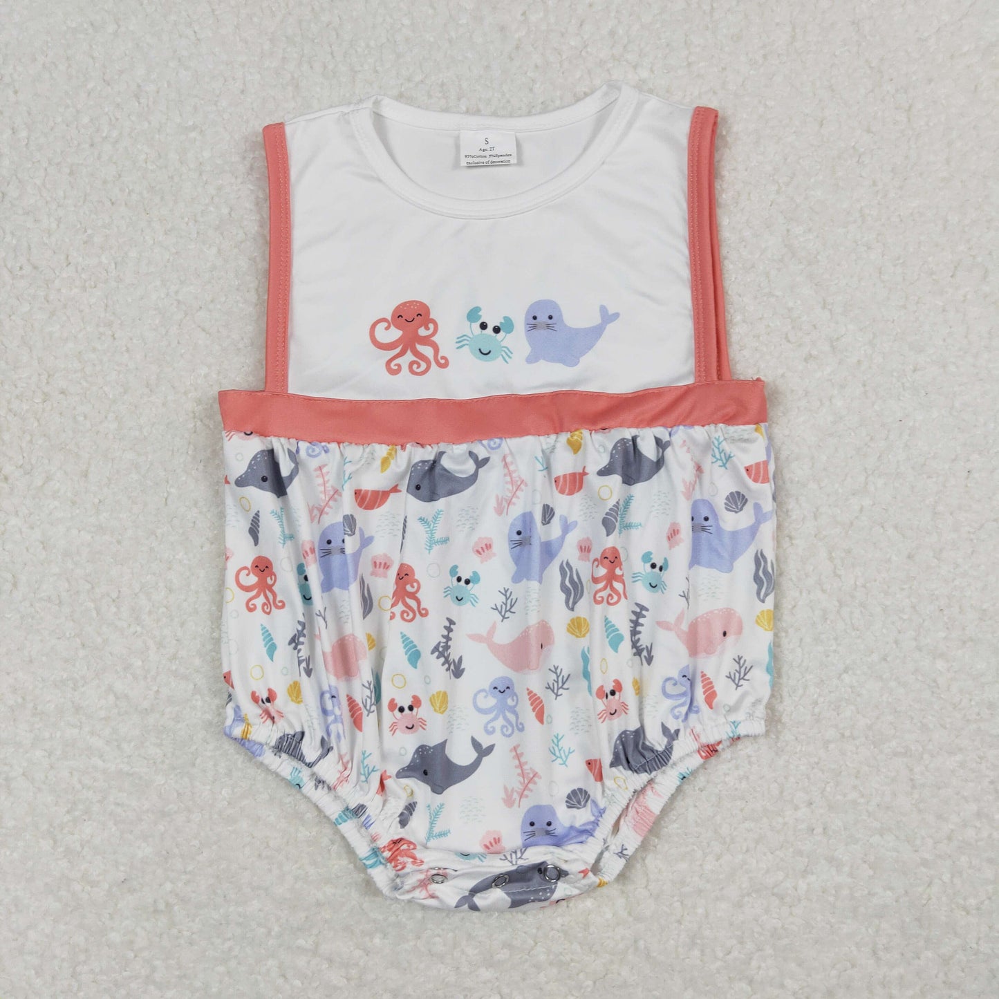 toddle baby boy beach animal romper