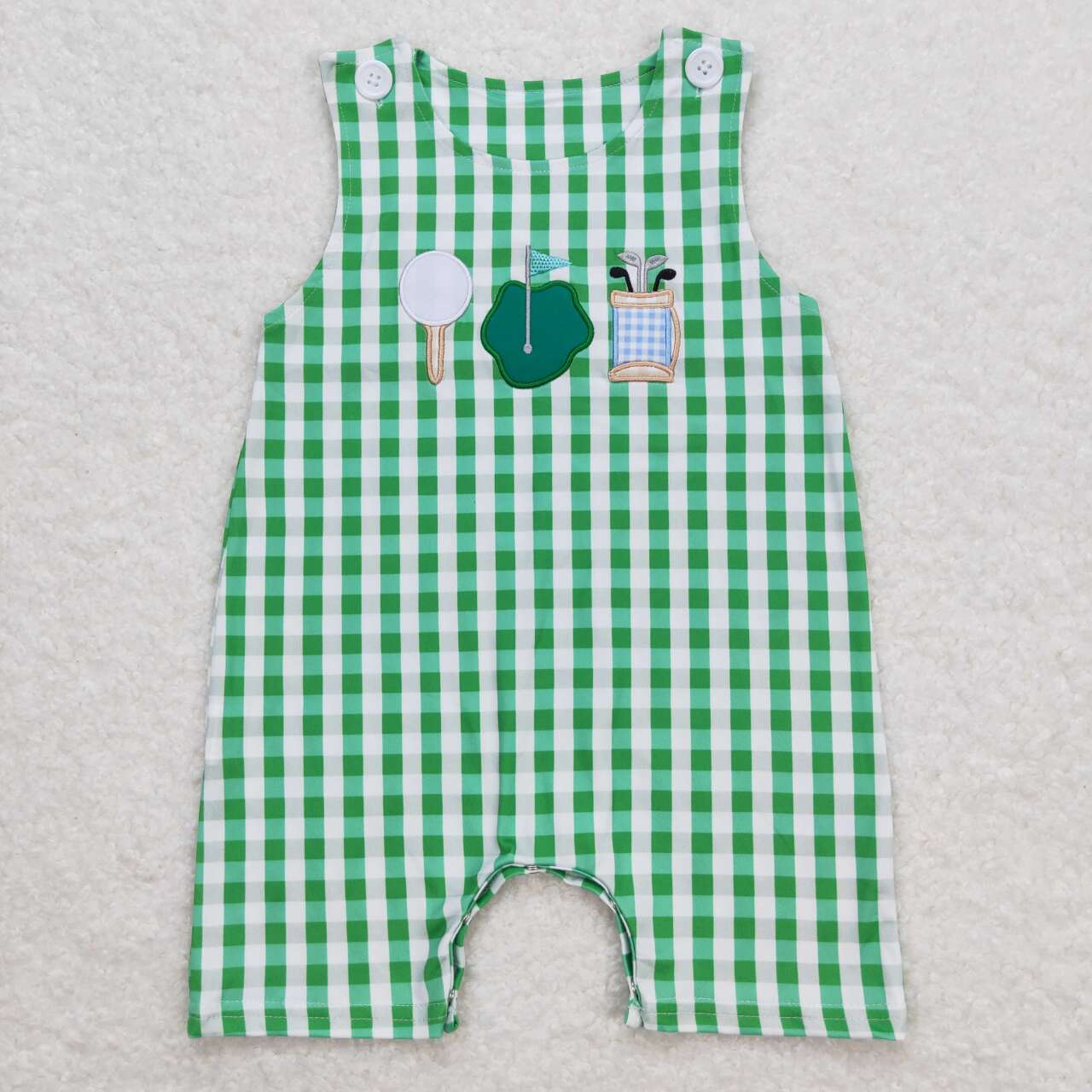 toddle baby boy embroidery golf game day sports romper