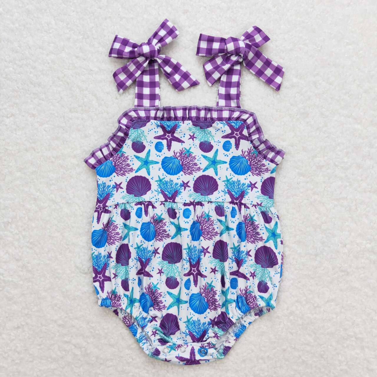 toddle baby girls starfish beach romper