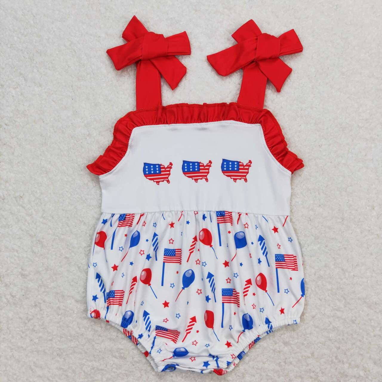 American flag july 4th romper