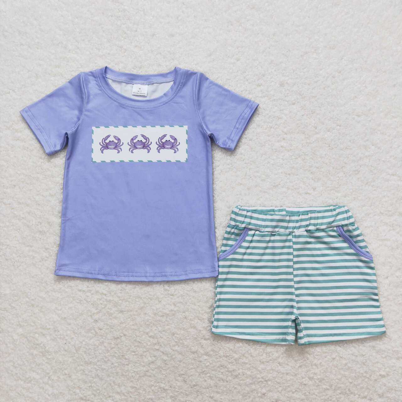 toddle baby boy crab summer outfit