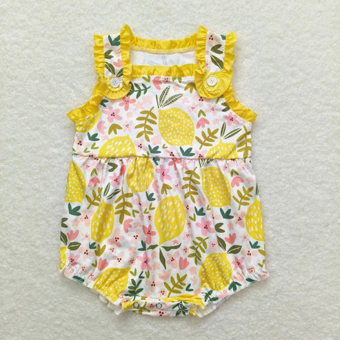 best sister lemon floral boutique clothing set girls matching sibling set
