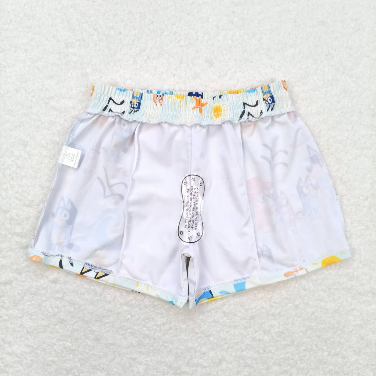 baby boy blue cartoon dog swim trunks