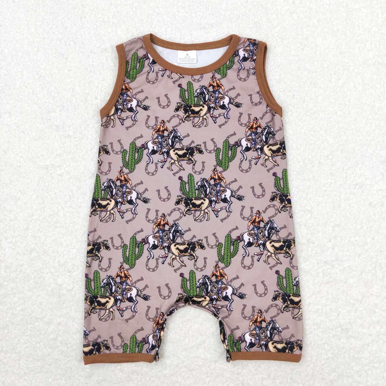 cowboy western horse romper