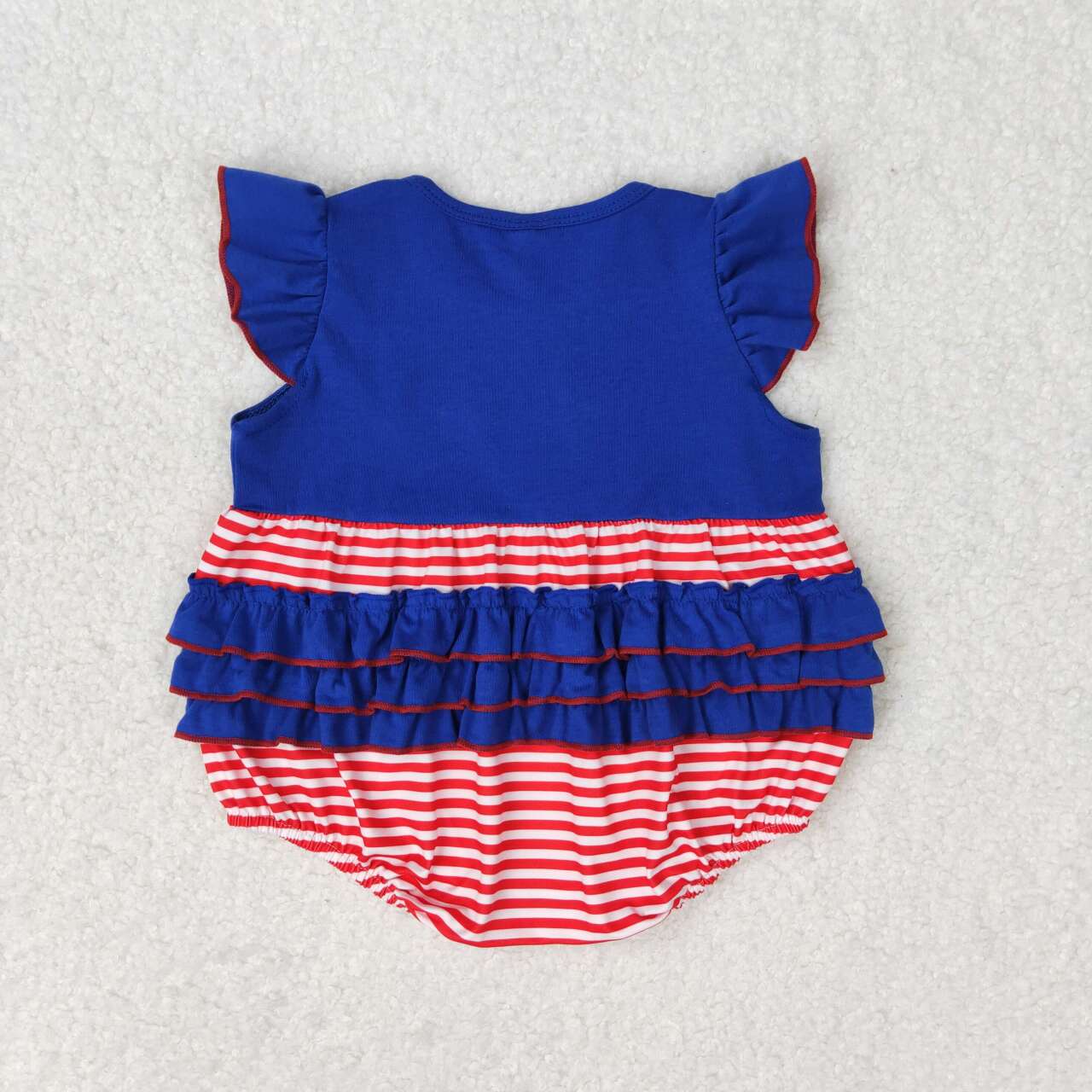 toddle girls embroidery American flag july 4th romper