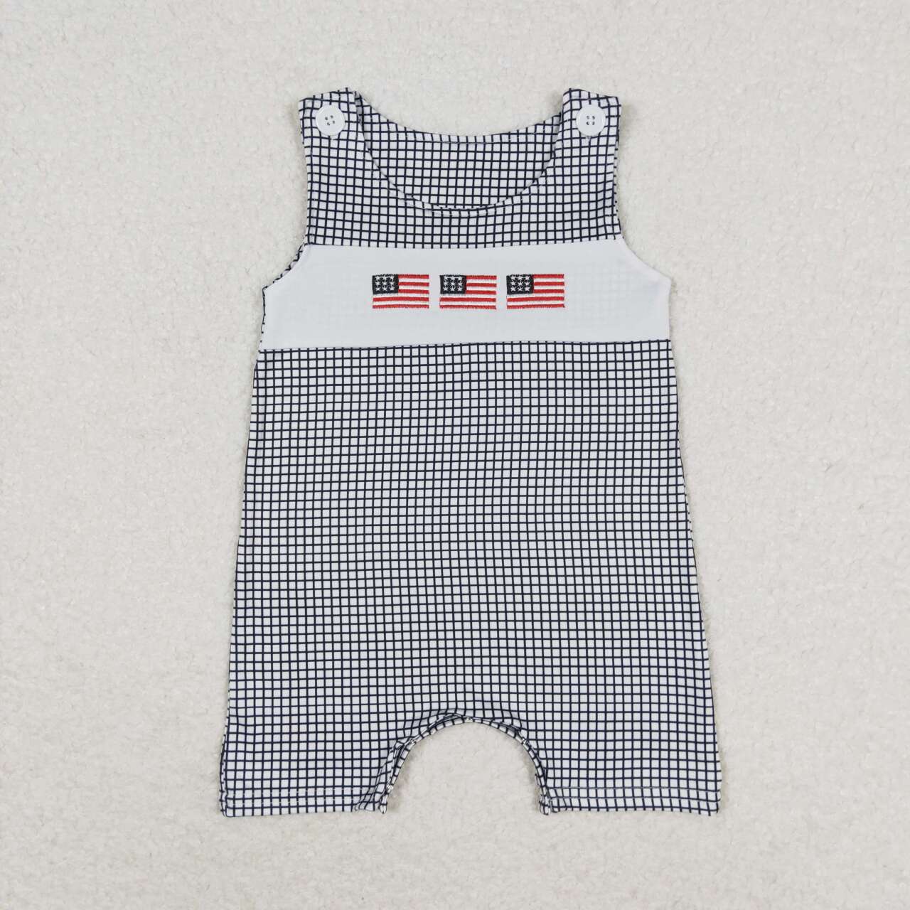 toddle baby embroidery American flag romper