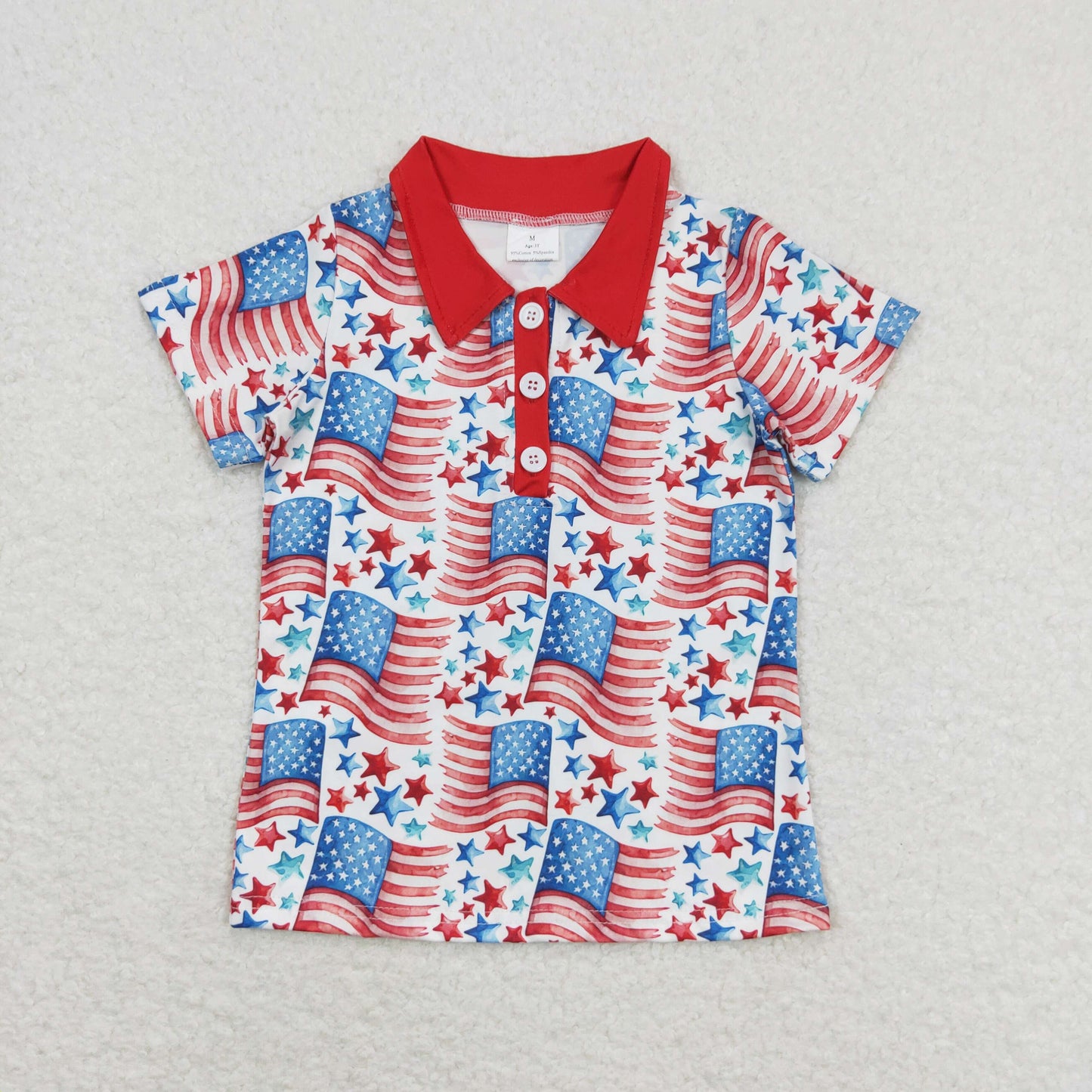 baby boy short sleeve July 4th shirts