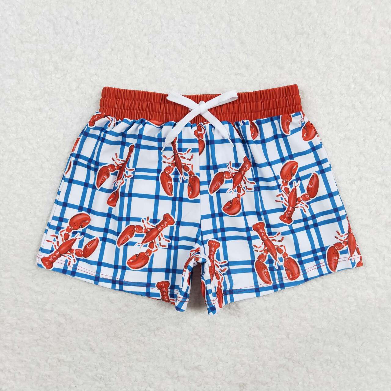 Properly Tied Boys Swim Trunks - New Red Crawfish Season main image 1