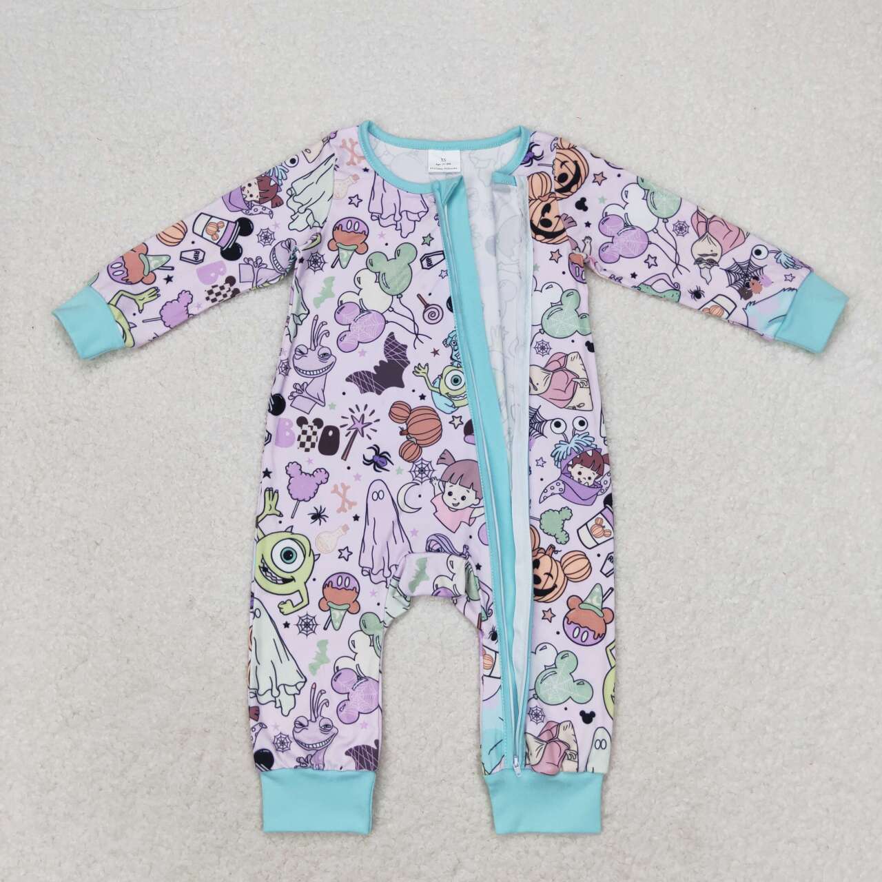 toddle baby cartoon zip romper