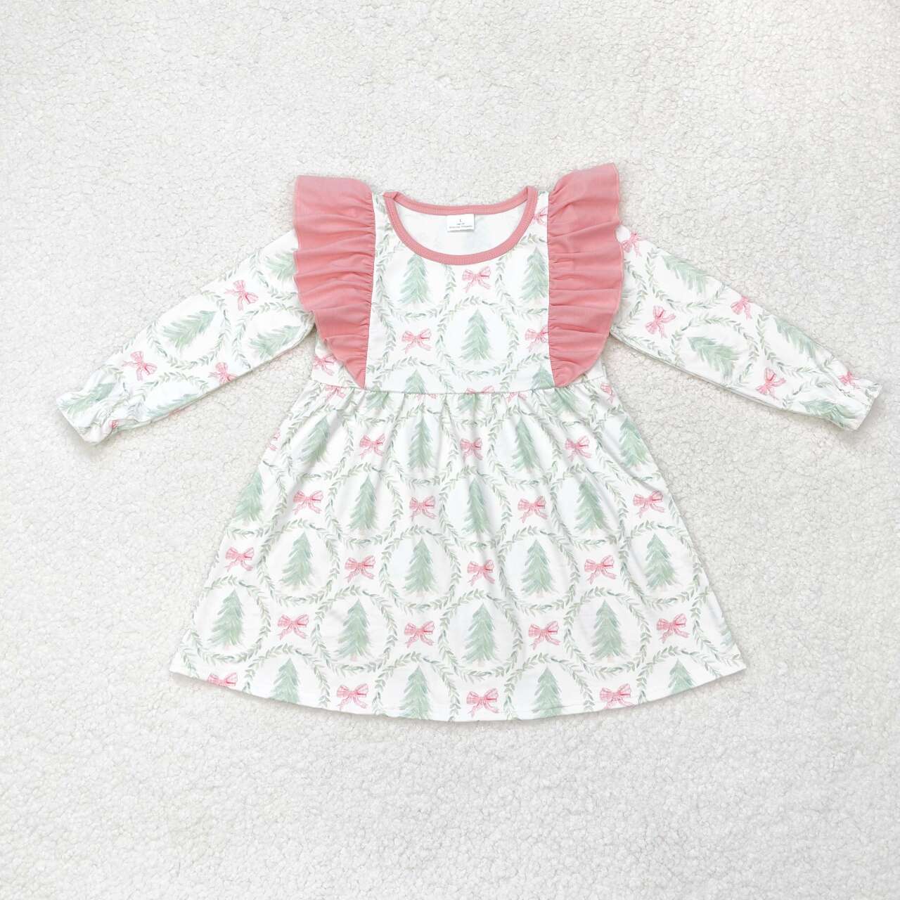 wholesale baby kids christmas tree long sleeve dress