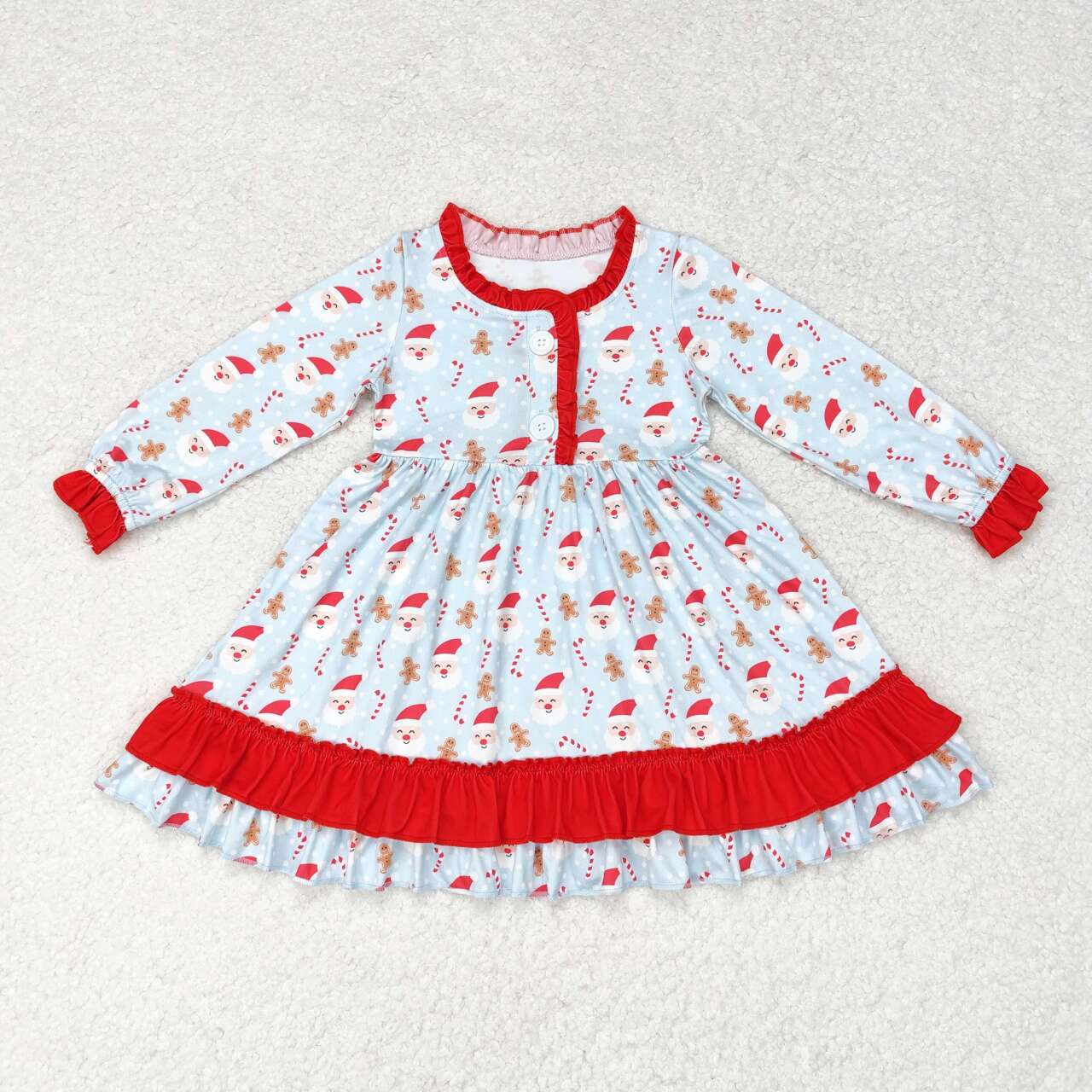 wholesale baby kids christmas santa claus candy cane dress