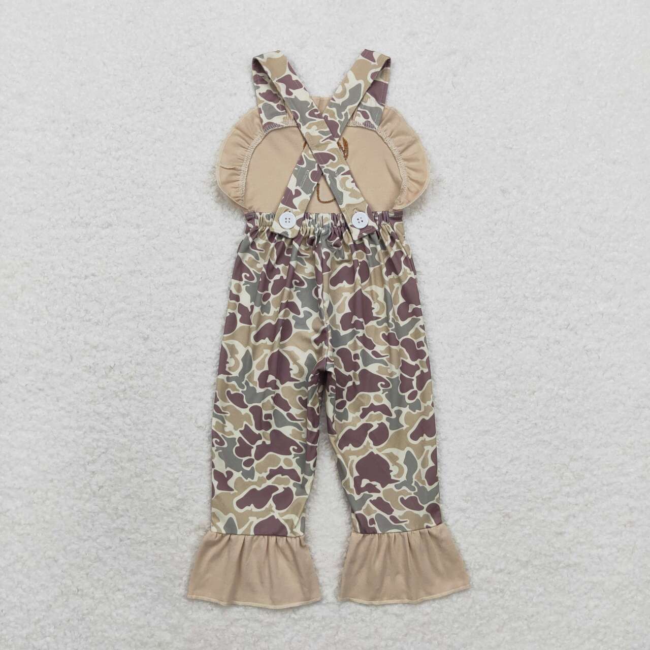 USA SHOP toddle baby girl camo embroidery reindeer jumpsuit romper