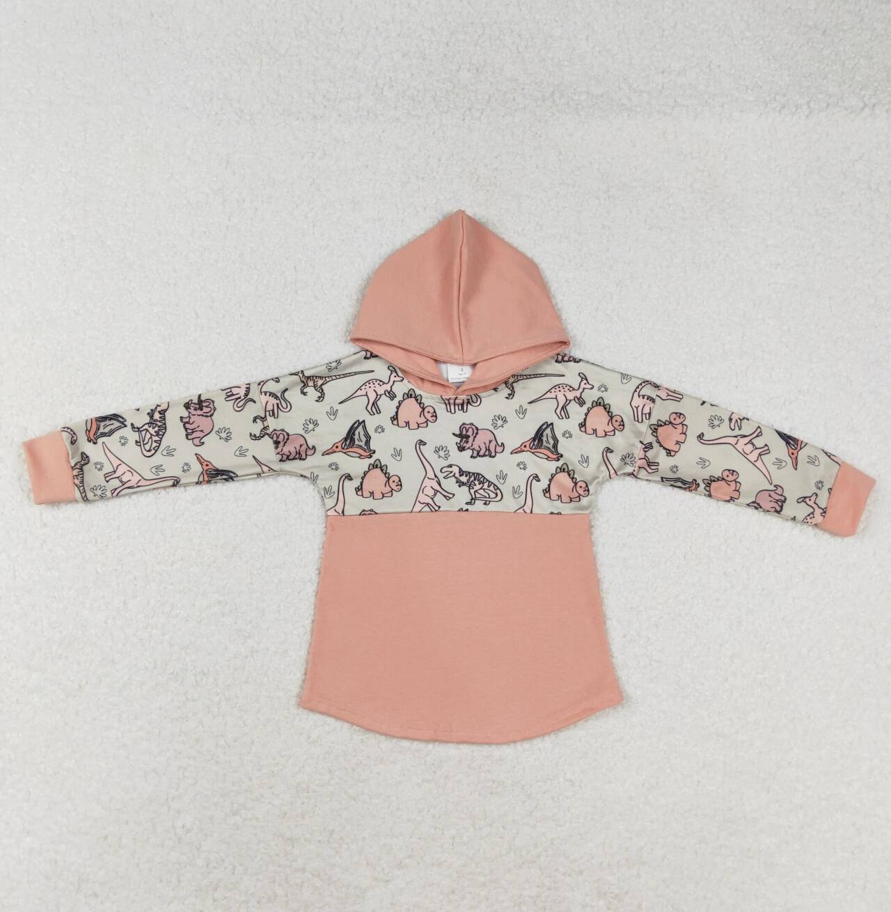 baby boy dinosaur long sleeve hoodie top