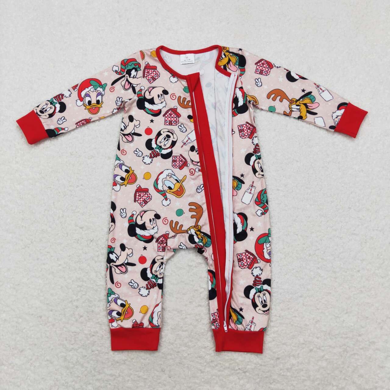 kids baby boy christmas cartoon reindeer fall winter romper
