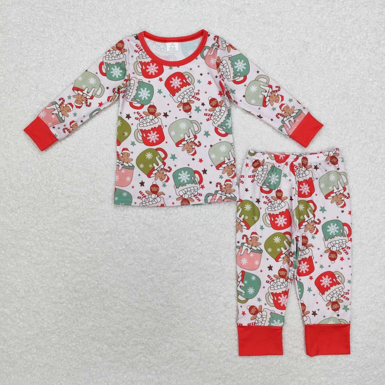 Toddle baby boy Christmas gingerbread bamboo pajama set