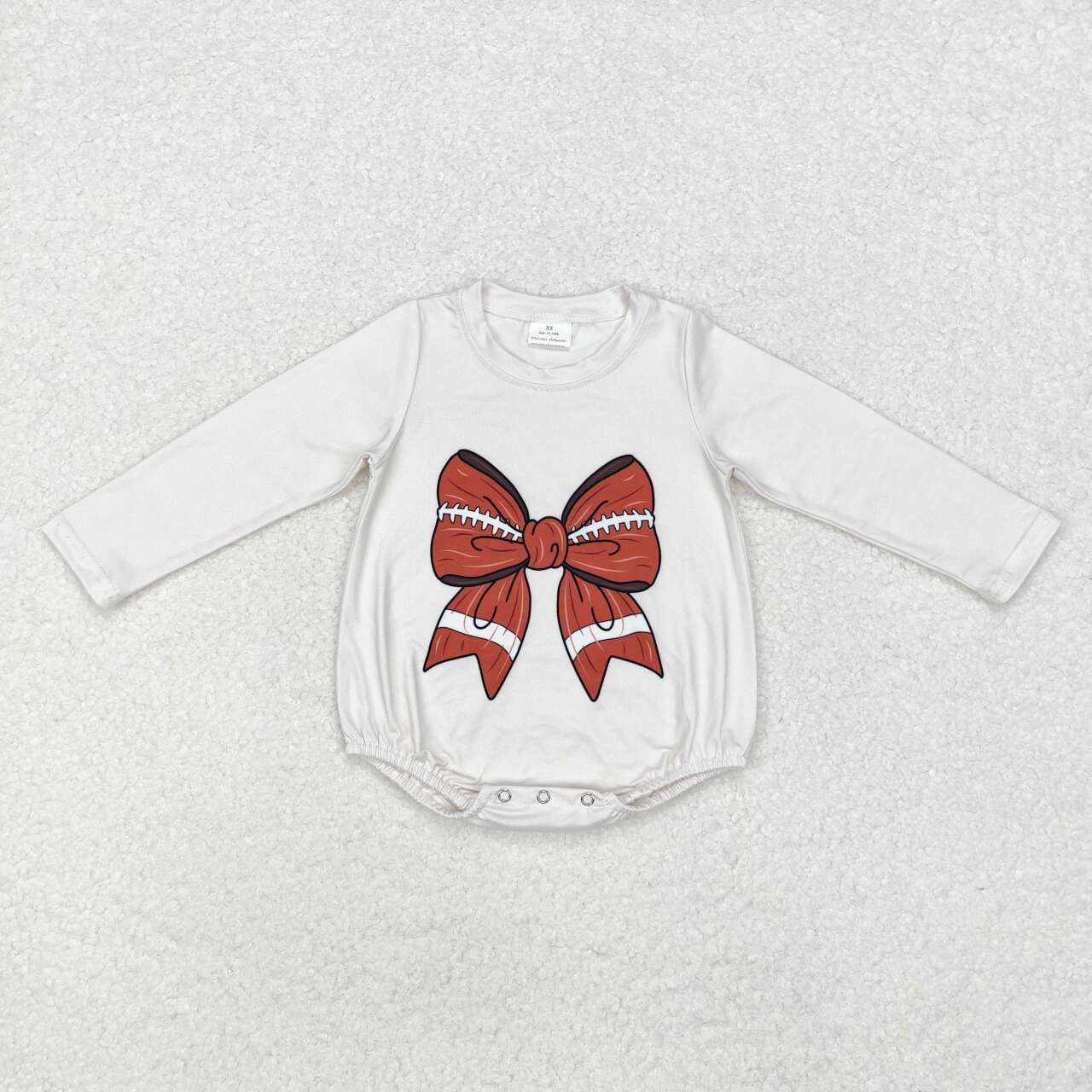 wholesale kids baby girls football bow romper