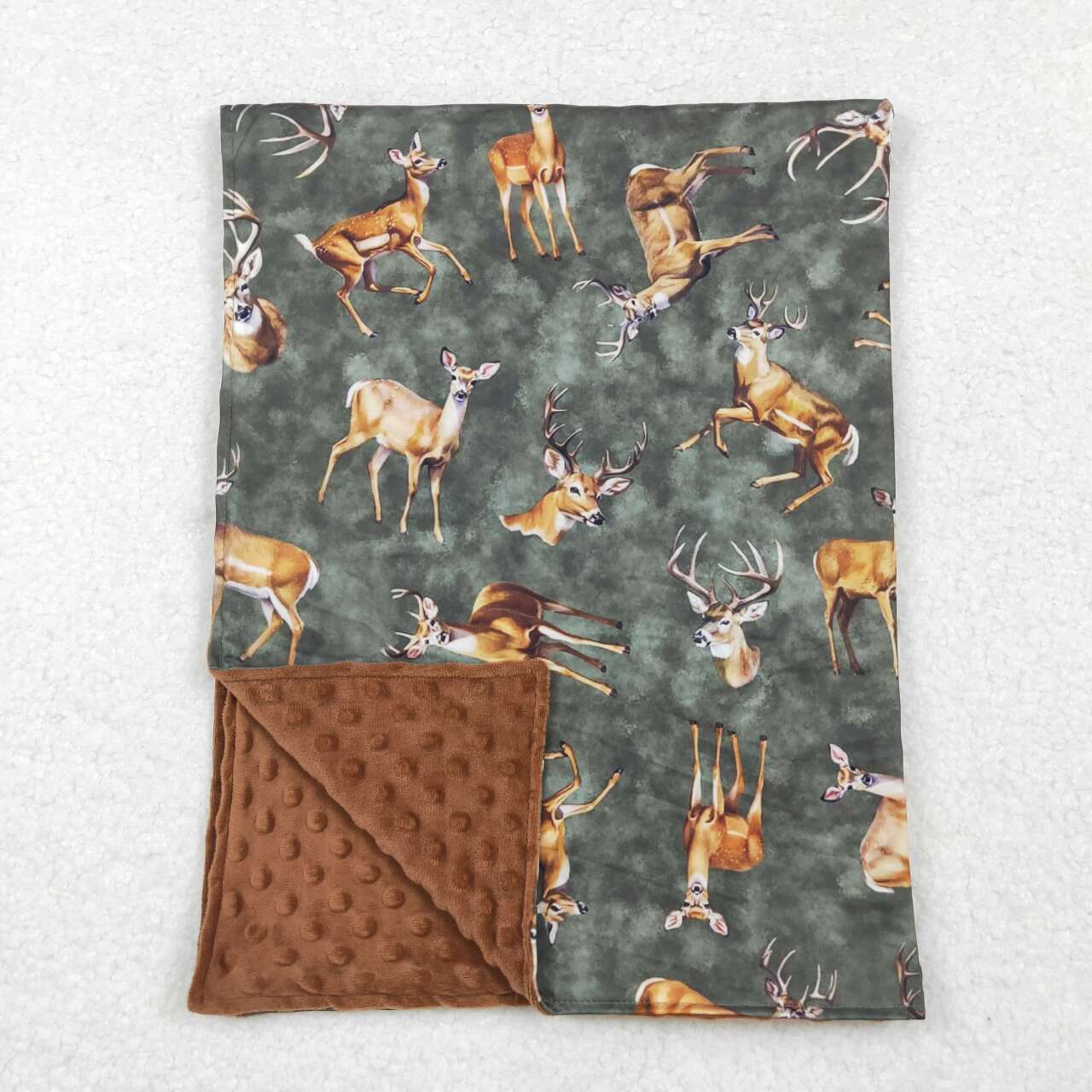 Toddle baby hunting season reindeer fleece blanket