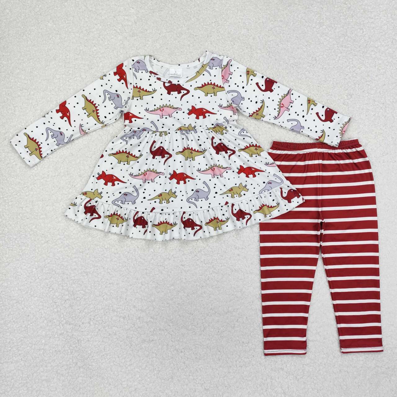 Girls dinosaur animal tunic top matching pants fall winter clothes