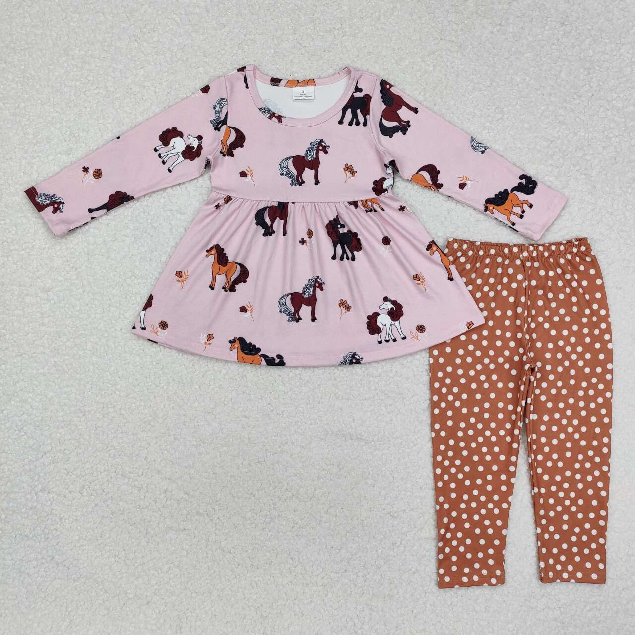 Cowgirl western horse tunic top matching pants fall winter clothes