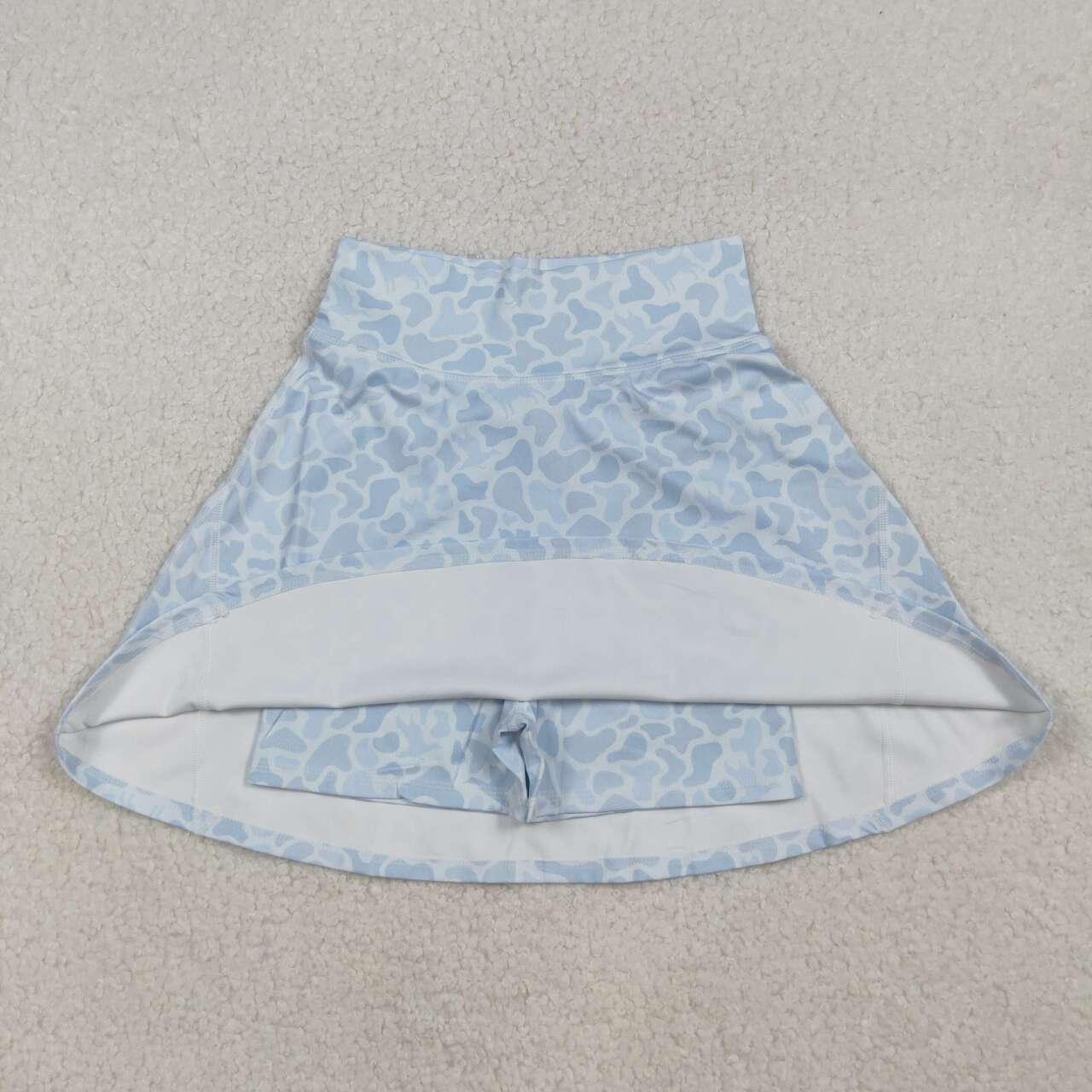 Adult women duck dog light grey camo summer skort