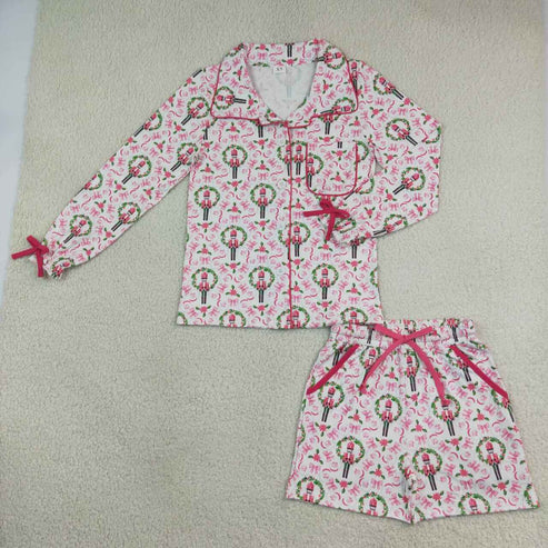 Mommy and Me Christmas soldiers design Long Sleeve pajama set