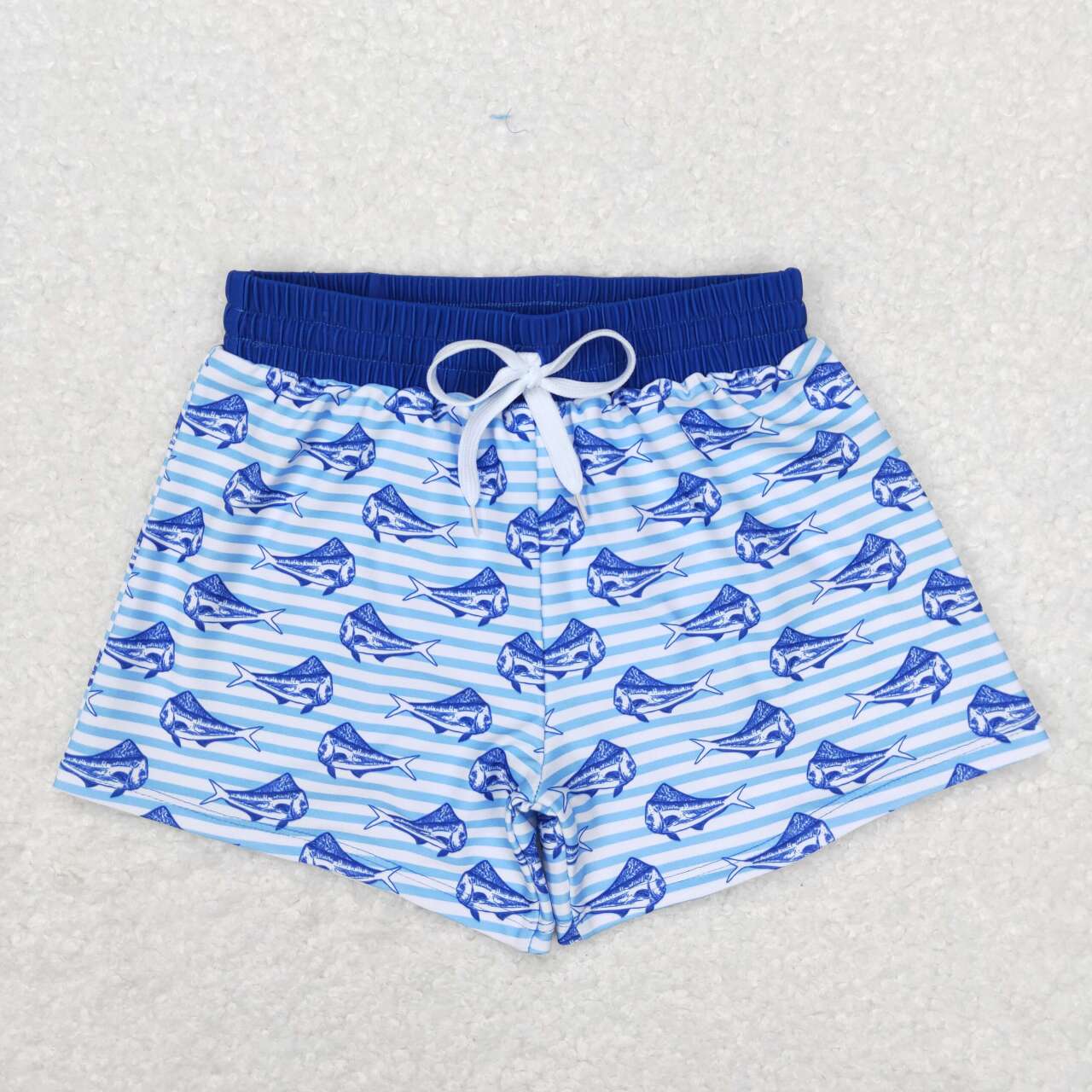 USA SHOP Boys blue fish design swim trunks