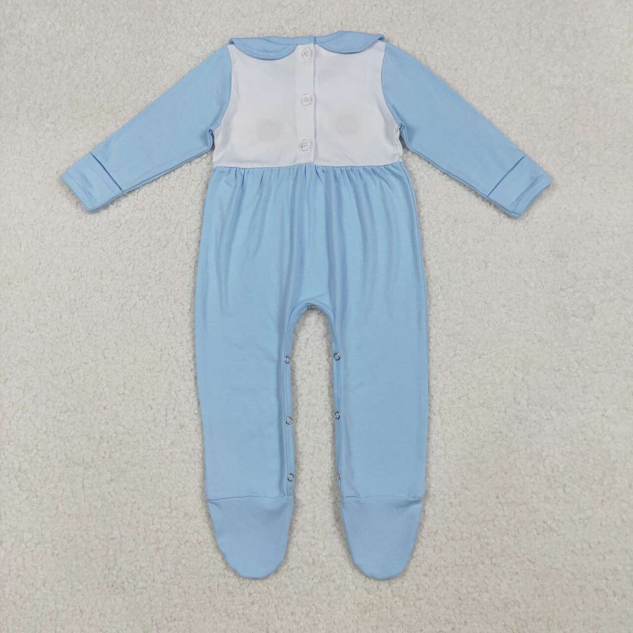 Embroidery Thanksgiving pumpkin toddle boy long sleeve romper