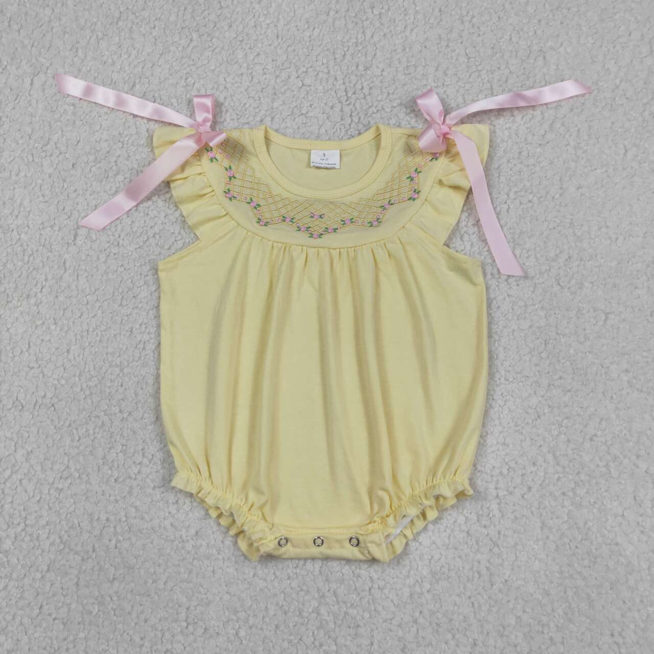 Floral design toddle baby girl embroidery romper