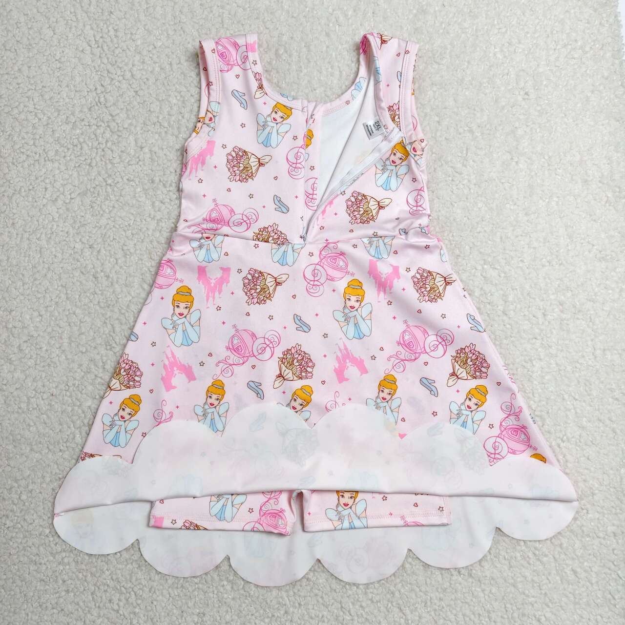 Princess print girls summer yoga dress