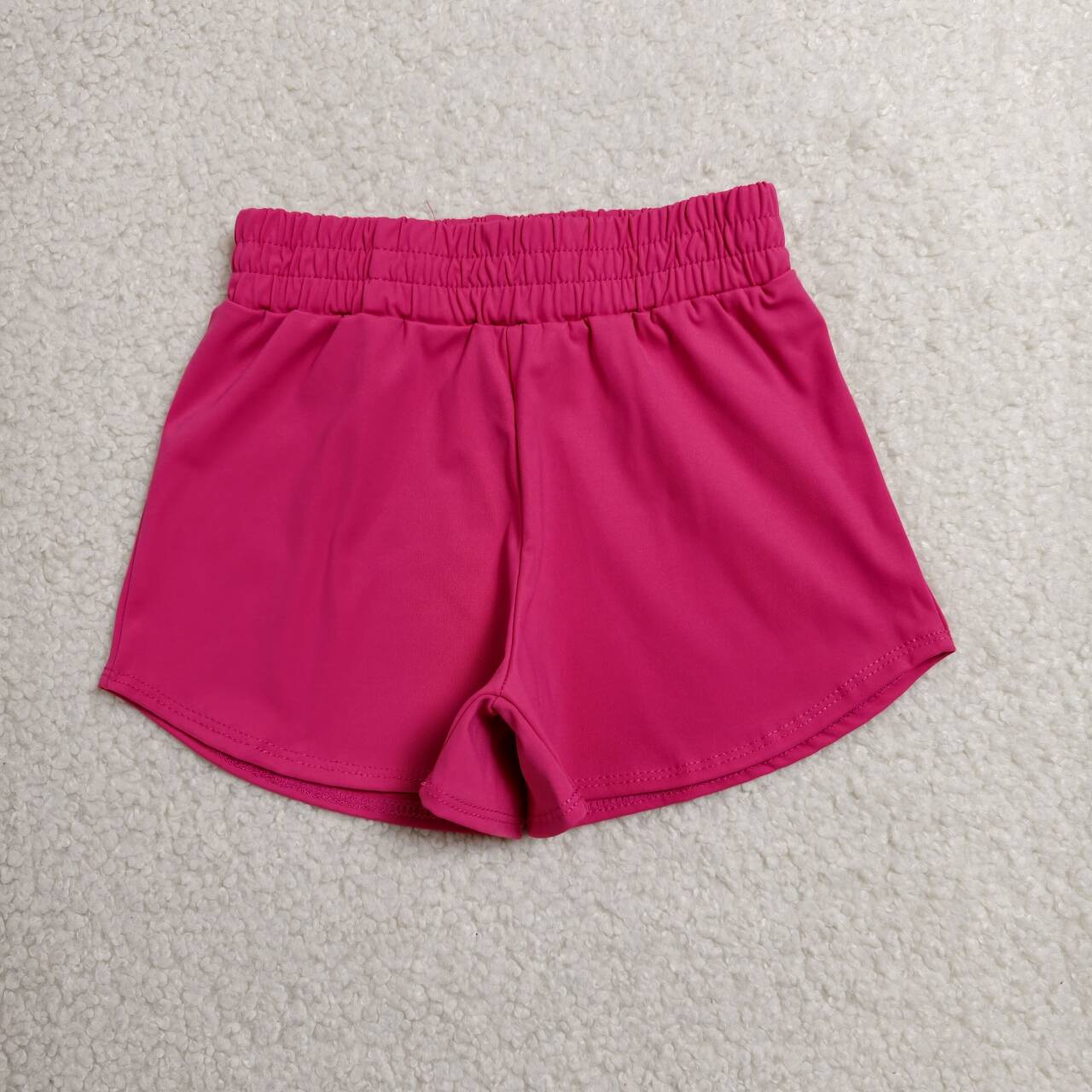 Toddle baby girls hot pink color summer yoga shorts