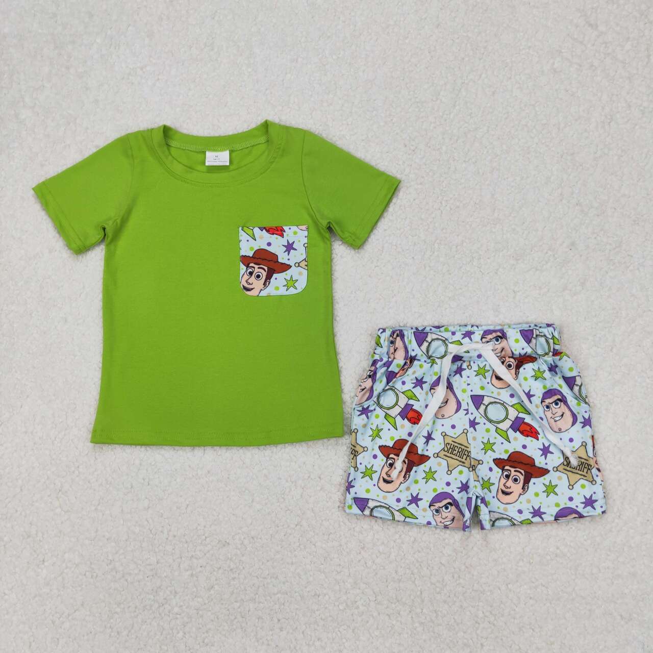 Baby boy cartoon story summer outfit